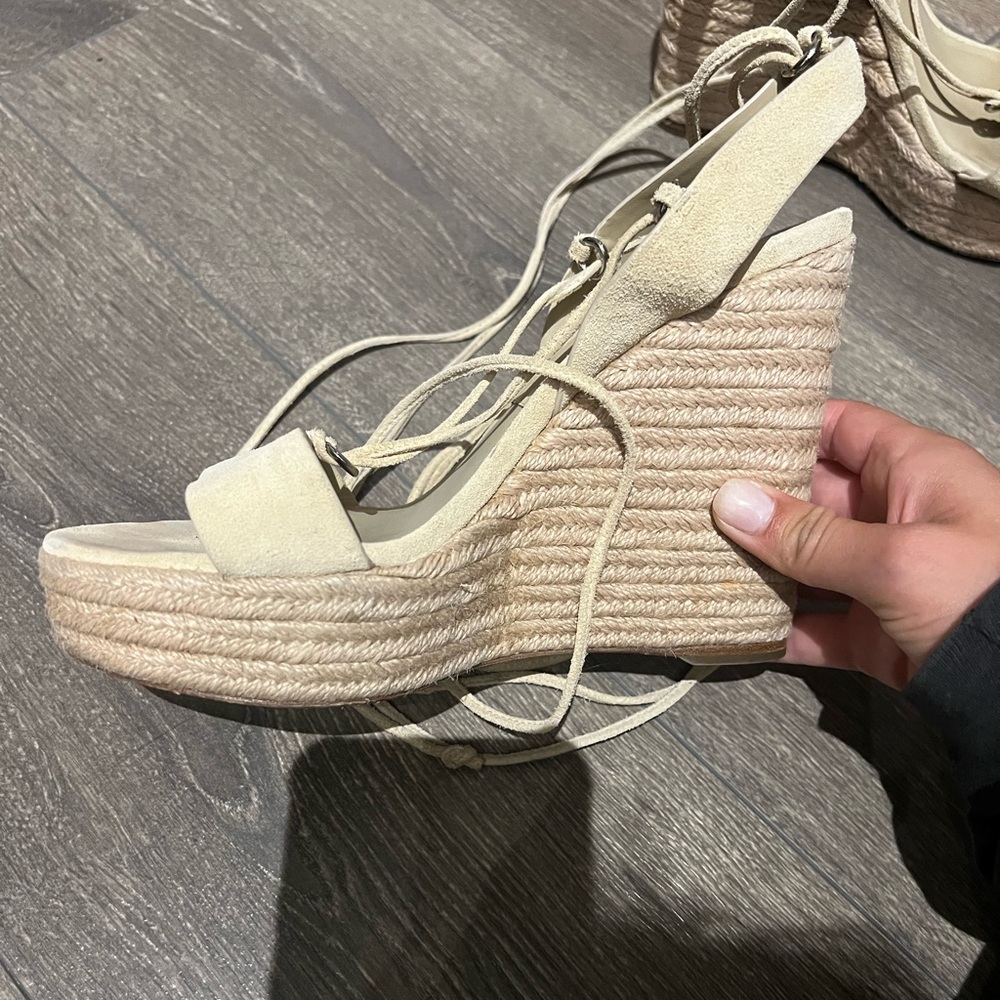 Michael Kors Collection Wedge , tie up ankle